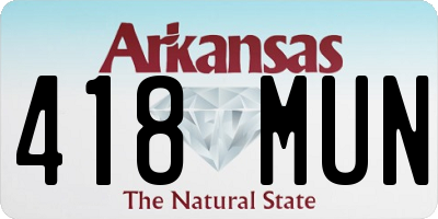 AR license plate 418MUN