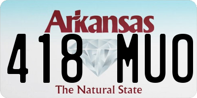 AR license plate 418MUO