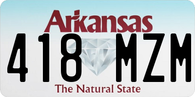 AR license plate 418MZM