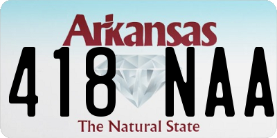 AR license plate 418NAA