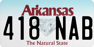 AR license plate 418NAB