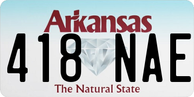 AR license plate 418NAE
