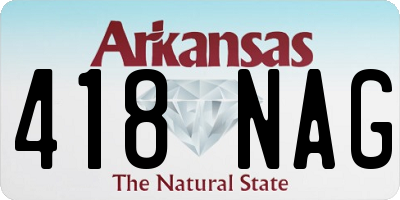 AR license plate 418NAG