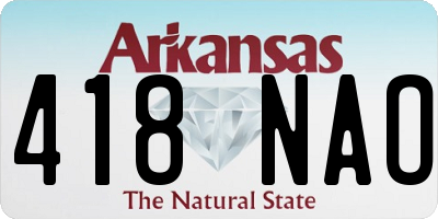 AR license plate 418NAO