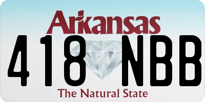 AR license plate 418NBB