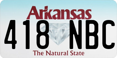 AR license plate 418NBC