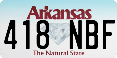 AR license plate 418NBF