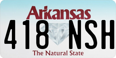 AR license plate 418NSH
