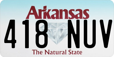 AR license plate 418NUV