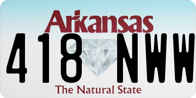 AR license plate 418NWW