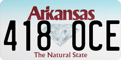 AR license plate 418OCE