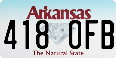 AR license plate 418OFB