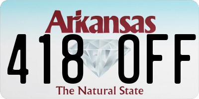 AR license plate 418OFF