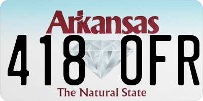 AR license plate 418OFR