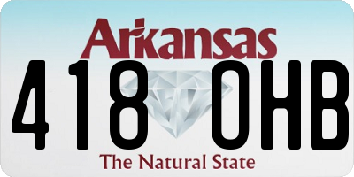 AR license plate 418OHB