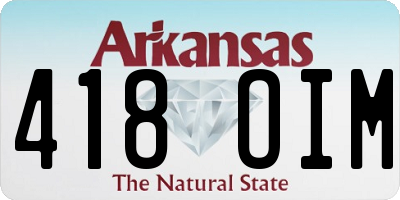 AR license plate 418OIM