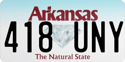 AR license plate 418UNY