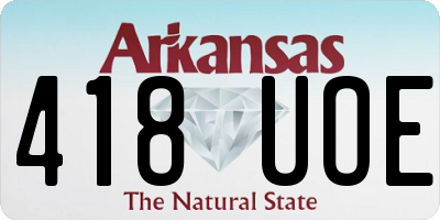AR license plate 418UOE