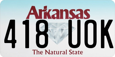 AR license plate 418UOK