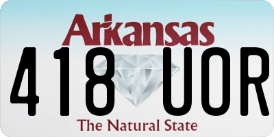 AR license plate 418UOR