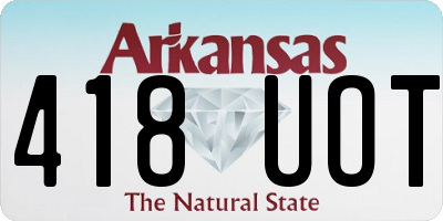 AR license plate 418UOT