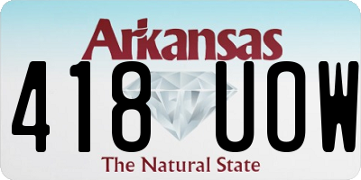 AR license plate 418UOW