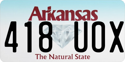 AR license plate 418UOX