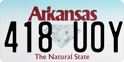 AR license plate 418UOY
