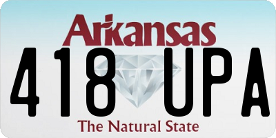 AR license plate 418UPA