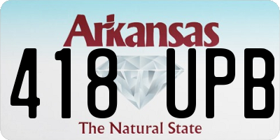 AR license plate 418UPB
