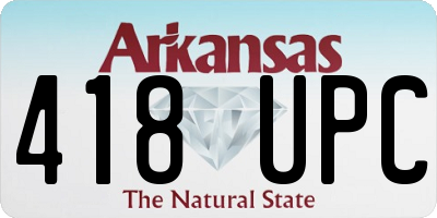 AR license plate 418UPC