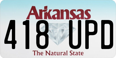 AR license plate 418UPD