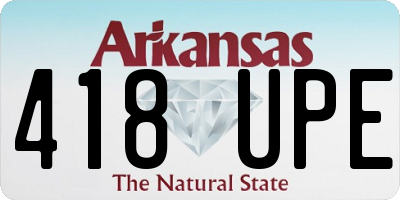 AR license plate 418UPE