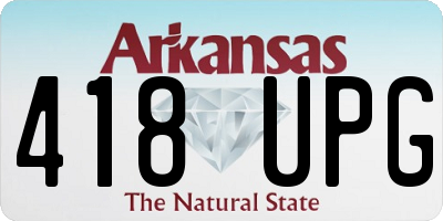 AR license plate 418UPG