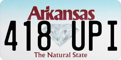 AR license plate 418UPI