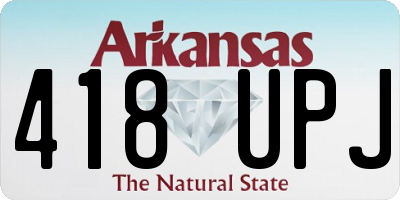 AR license plate 418UPJ