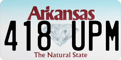AR license plate 418UPM