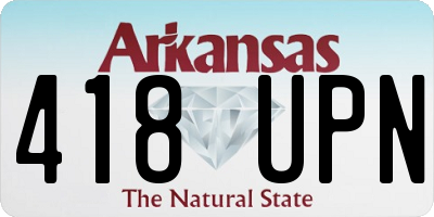 AR license plate 418UPN