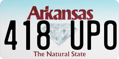 AR license plate 418UPO