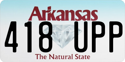 AR license plate 418UPP