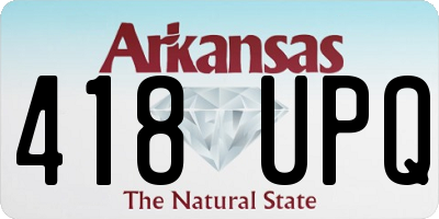AR license plate 418UPQ