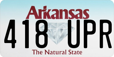 AR license plate 418UPR