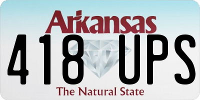 AR license plate 418UPS