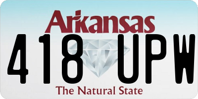 AR license plate 418UPW