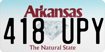 AR license plate 418UPY