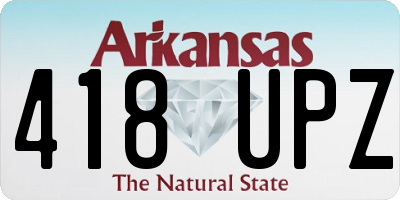 AR license plate 418UPZ