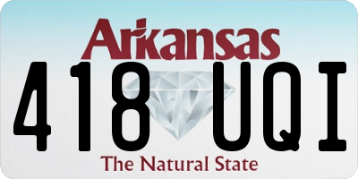 AR license plate 418UQI
