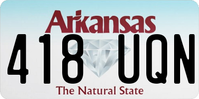 AR license plate 418UQN