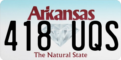 AR license plate 418UQS