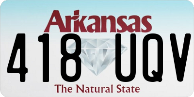 AR license plate 418UQV